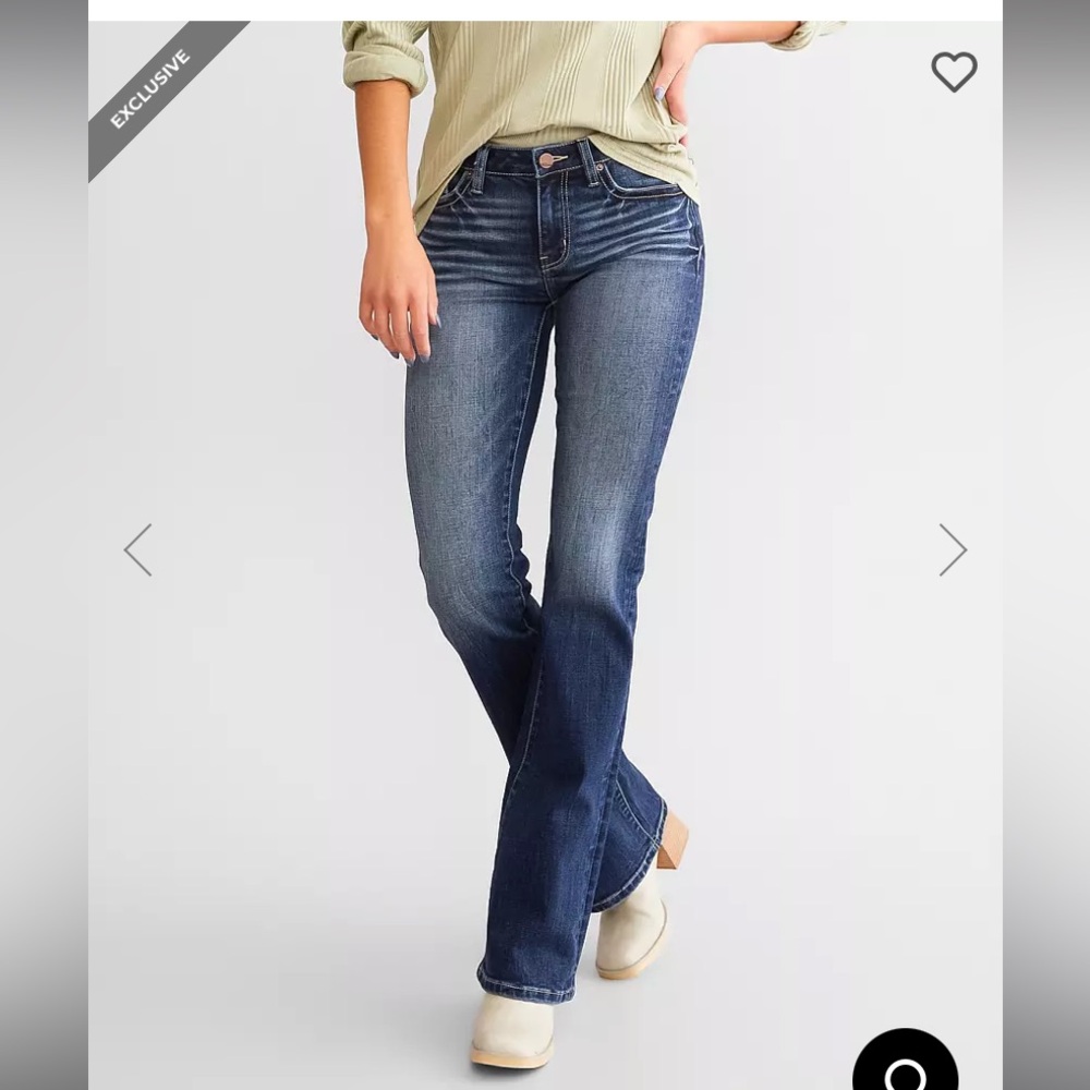 BKE jeans, Stella mid rise, slim fit boot cut size 24x37.5